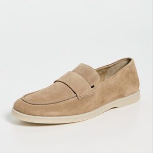 Vince Tan Suede Loafers Slip-On Style